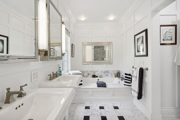 Bathroom, Dual Sink Vanities, Interior, Marble