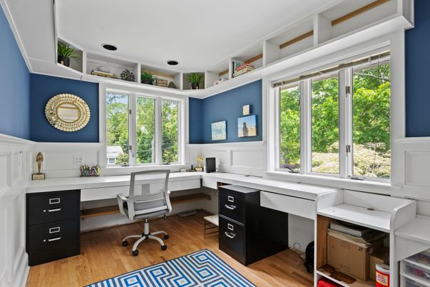 Home Office, Interior, Wood Texture Flooring