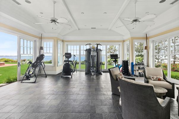 Fitness Equipment, Gym, Interior, Recessed Lighting