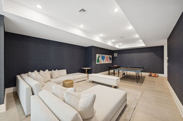 Billiard Table, Game Room, Interior, Living room, Recessed Lighting