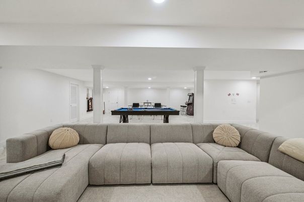 Billiard Table, Game Room, Interior, Living room, Recessed Lighting