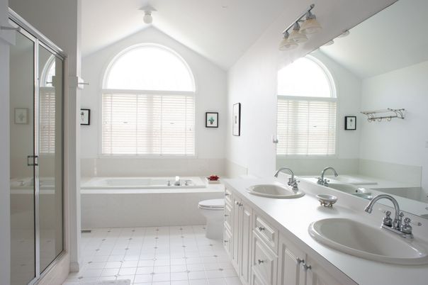 Bathroom, Dual Sink Vanities, Glass Shower, Interior