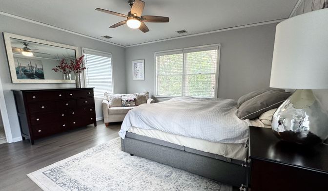 Bedroom, Interior, Wood Texture Flooring
