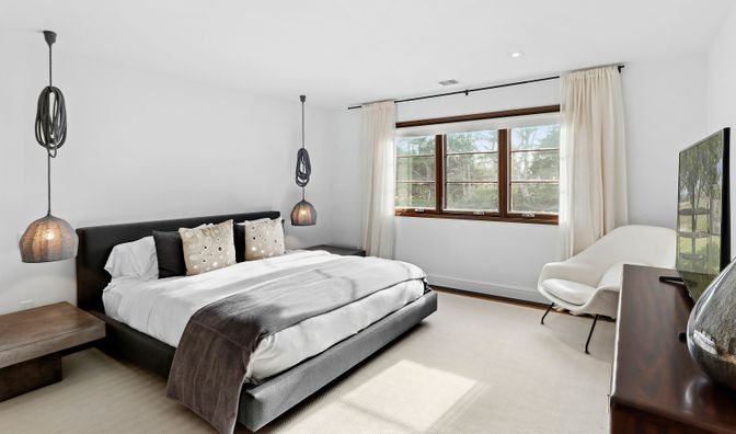 Bedroom, Interior, Pendant Lights, Recessed Lighting