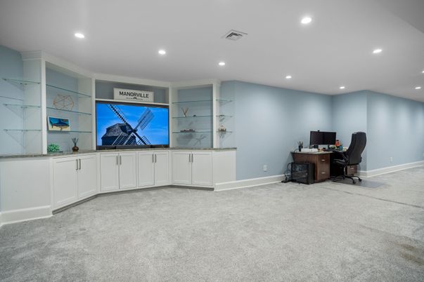 Home Office, Interior, Recessed Lighting