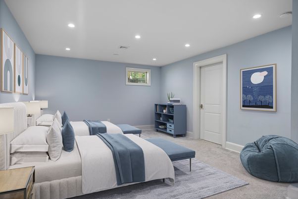 Bedroom, Interior, Recessed Lighting
