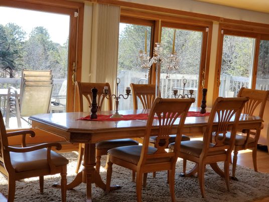 Dining room, Interior, Wood Texture Flooring