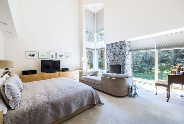 Bedroom, Fireplace, Interior