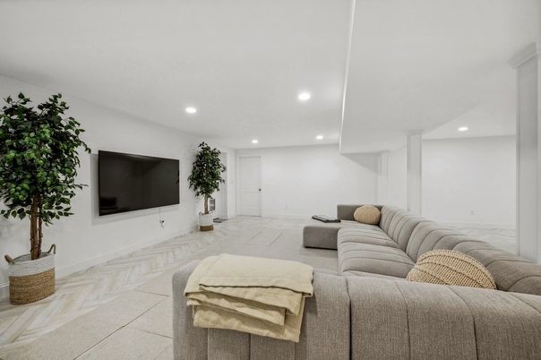 Interior, Living room, Recessed Lighting