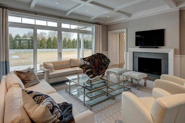 Fireplace, Interior, Living room, Recessed Lighting