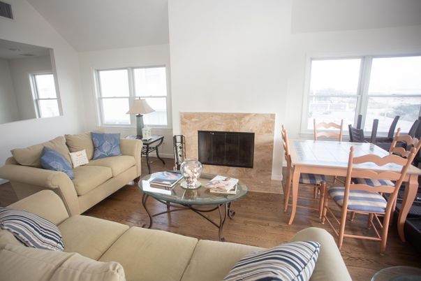 Dining room, Fireplace, Interior, Living room, Wood Texture Flooring