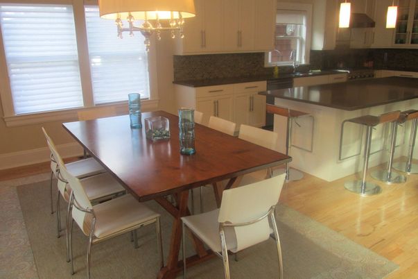 Chandelier, Dining room, Interior, Kitchen, Wood Texture Flooring
