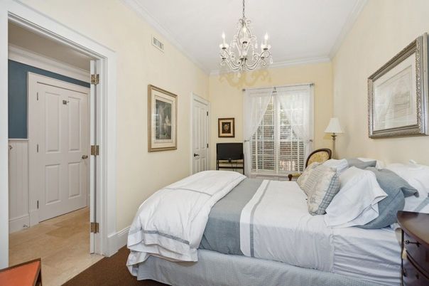 Bedroom, Chandelier, Interior