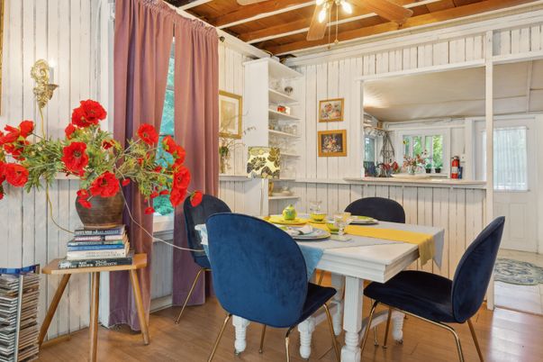 Dining room, Interior, Wooden Beams, Wooden Ceilings, Wood Texture Flooring