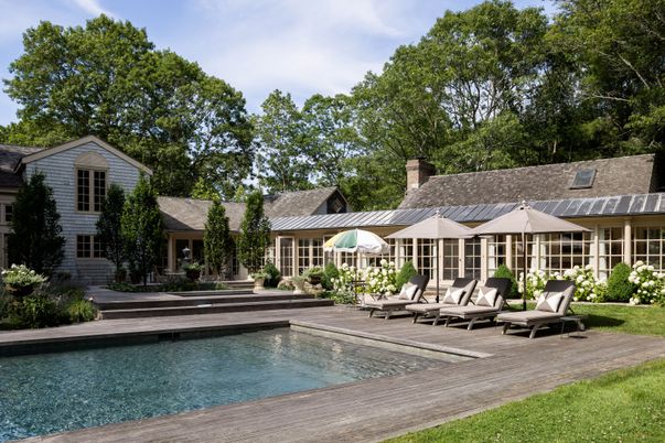 Exterior, Pool, Solar Panels