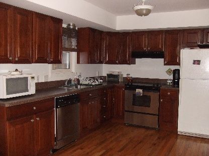Interior, Kitchen, Pendant Lights, Wood Texture Flooring