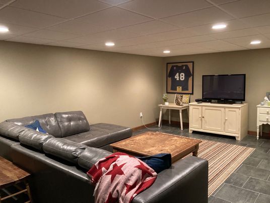 Interior, Living room, Recessed Lighting