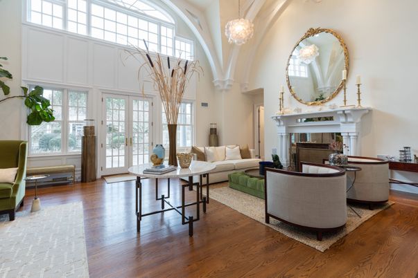 Chandelier, Fireplace, Interior, Living room, Wood Texture Flooring