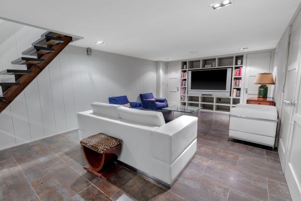 Interior, Living room, Recessed Lighting