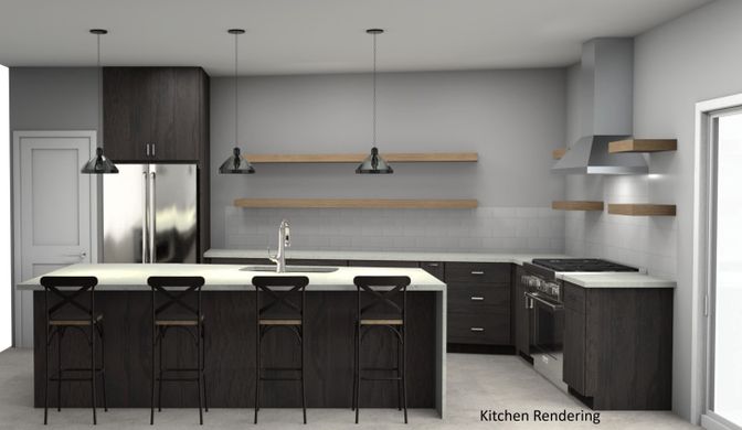 Interior, Kitchen, Pendant Lights, Stainless Steel Appliances
