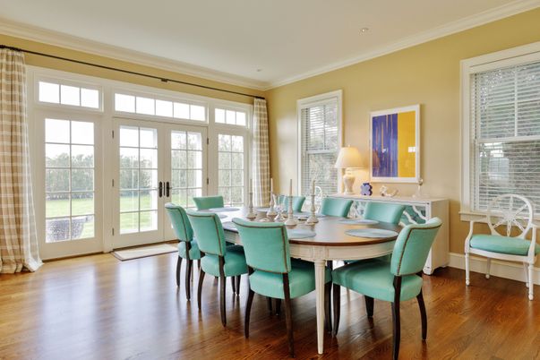 Dining room, Interior, Wood Texture Flooring