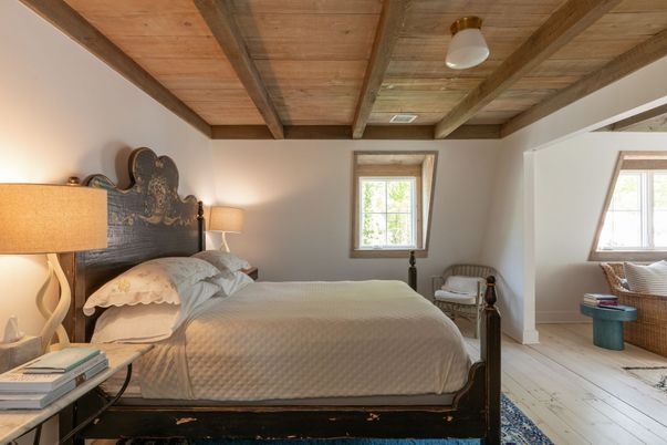 Bedroom, Interior, Wooden Beams, Wooden Ceilings, Wood Texture Flooring