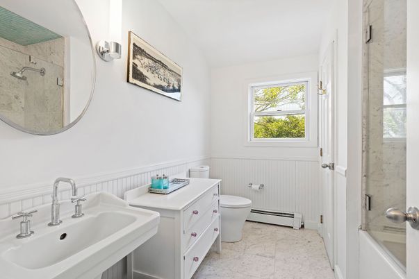 Bathroom, Dual Sink Vanities, Glass Shower, Interior