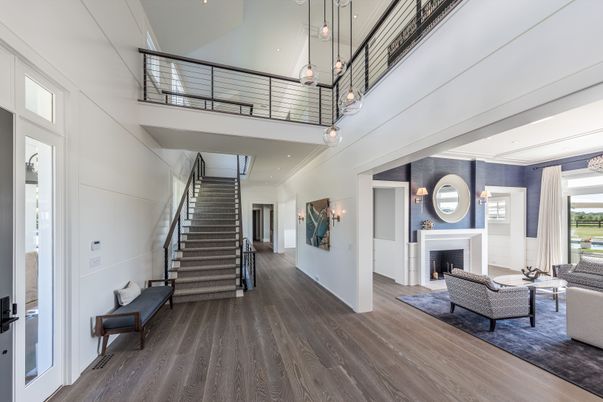 Fireplace, Interior, Living room, Pendant Lights, Recessed Lighting