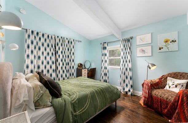 Bedroom, Interior, Wood Texture Flooring