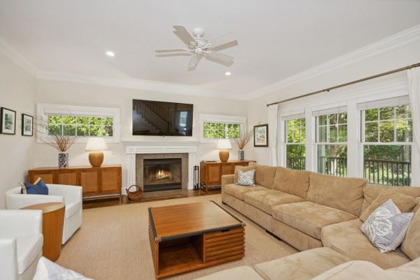 Fireplace, Interior, Living room, Recessed Lighting