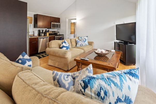 Interior, Kitchen, Living room, Stainless Steel Appliances, Wood Texture Flooring