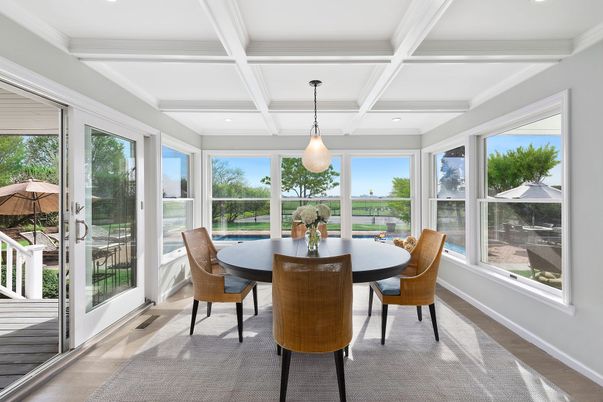 Dining room, Interior, Pendant Lights, Recessed Lighting, Sun Room