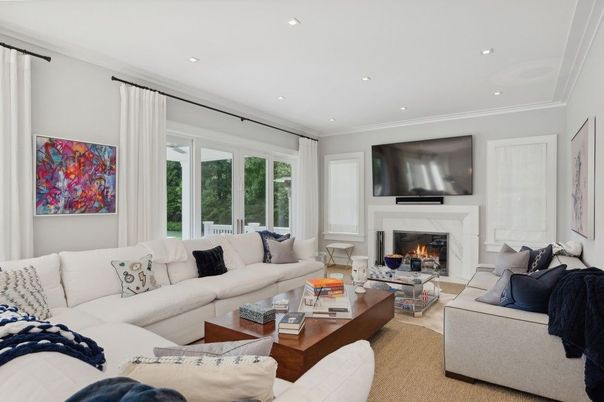 Fireplace, Interior, Living room, Recessed Lighting