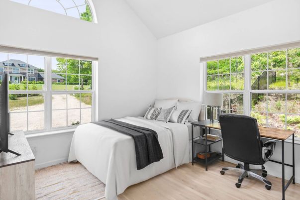 Bedroom, Home Office, Interior, Wood Texture Flooring