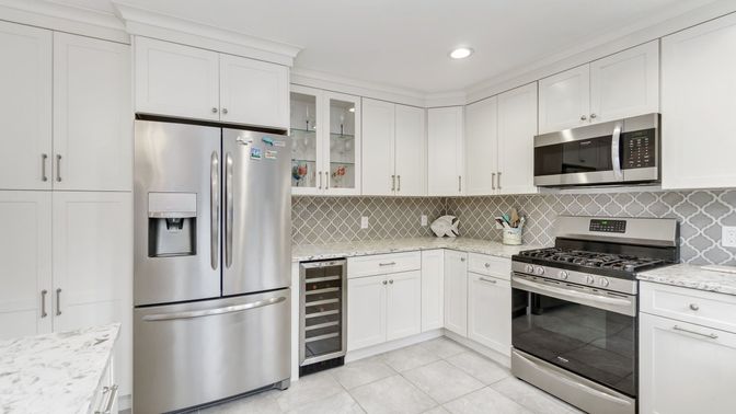 Interior, Kitchen, Recessed Lighting, Stainless Steel Appliances