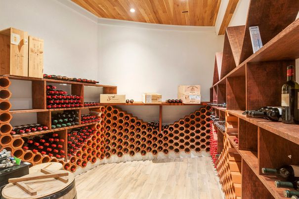 Interior, Recessed Lighting, Wine Storage, Wooden Ceilings, Wood Texture Flooring