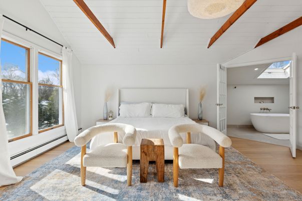 Bedroom, Interior, Wooden Beams, Wood Texture Flooring