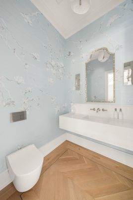 Bathroom, Interior, Wood Texture Flooring