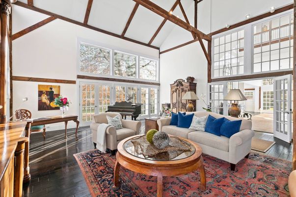 Interior, Living room, Piano, Wooden Beams, Wood Texture Flooring