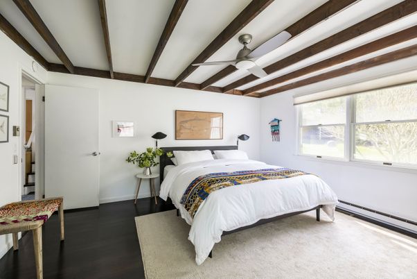 Bedroom, Interior, Wooden Beams, Wood Texture Flooring