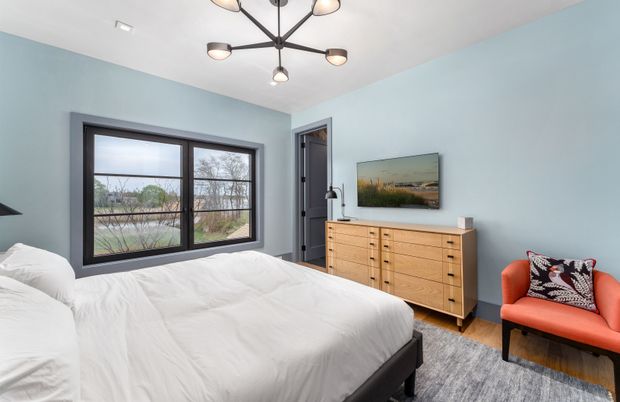 Bedroom, Interior, Pendant Lights, Recessed Lighting