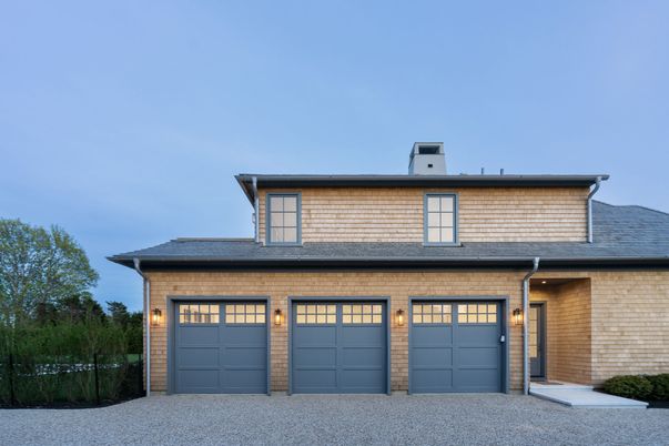 Attached, Exterior, Facade, Brick Facade, Modern