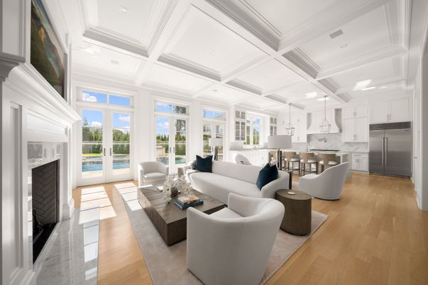 Dining room, Interior, Kitchen, Living room, Pendant Lights, Recessed Lighting, Wood Texture Flooring