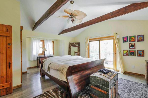 Bedroom, Interior, Wooden Beams, Wood Texture Flooring