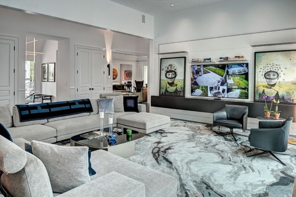 Interior, Living room, Recessed Lighting