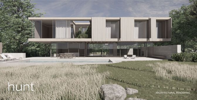 Backyard, Exterior, Facade, Pool, Modern