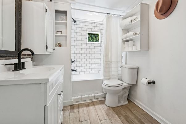 Bathroom, Interior, Wood Texture Flooring