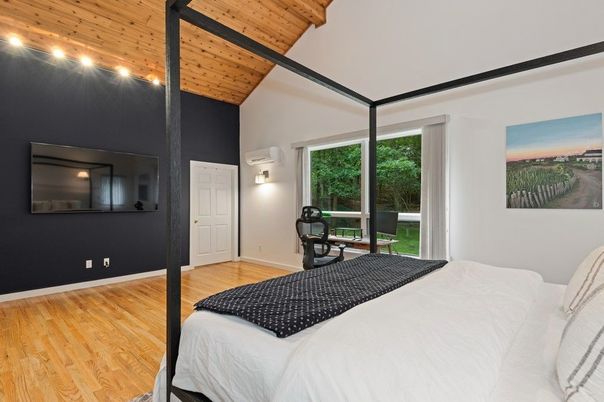 Bedroom, Interior, Wooden Ceilings, Wood Texture Flooring