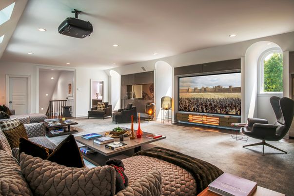 Fireplace, Interior, Living room, Recessed Lighting
