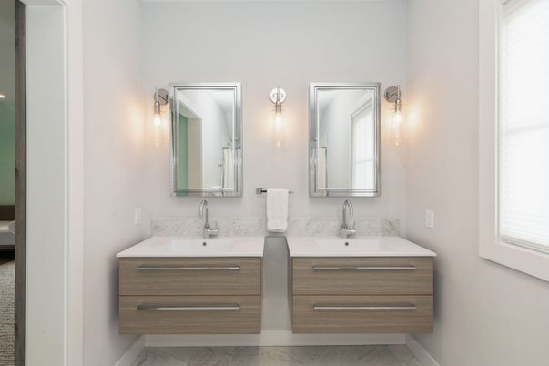 Bathroom, Dual Sink Vanities, Interior, Marble